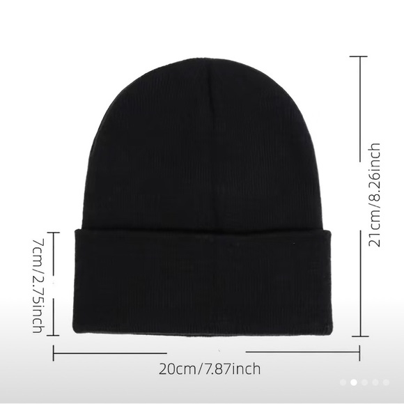 Black beanie hat - Picture 3 of 3
